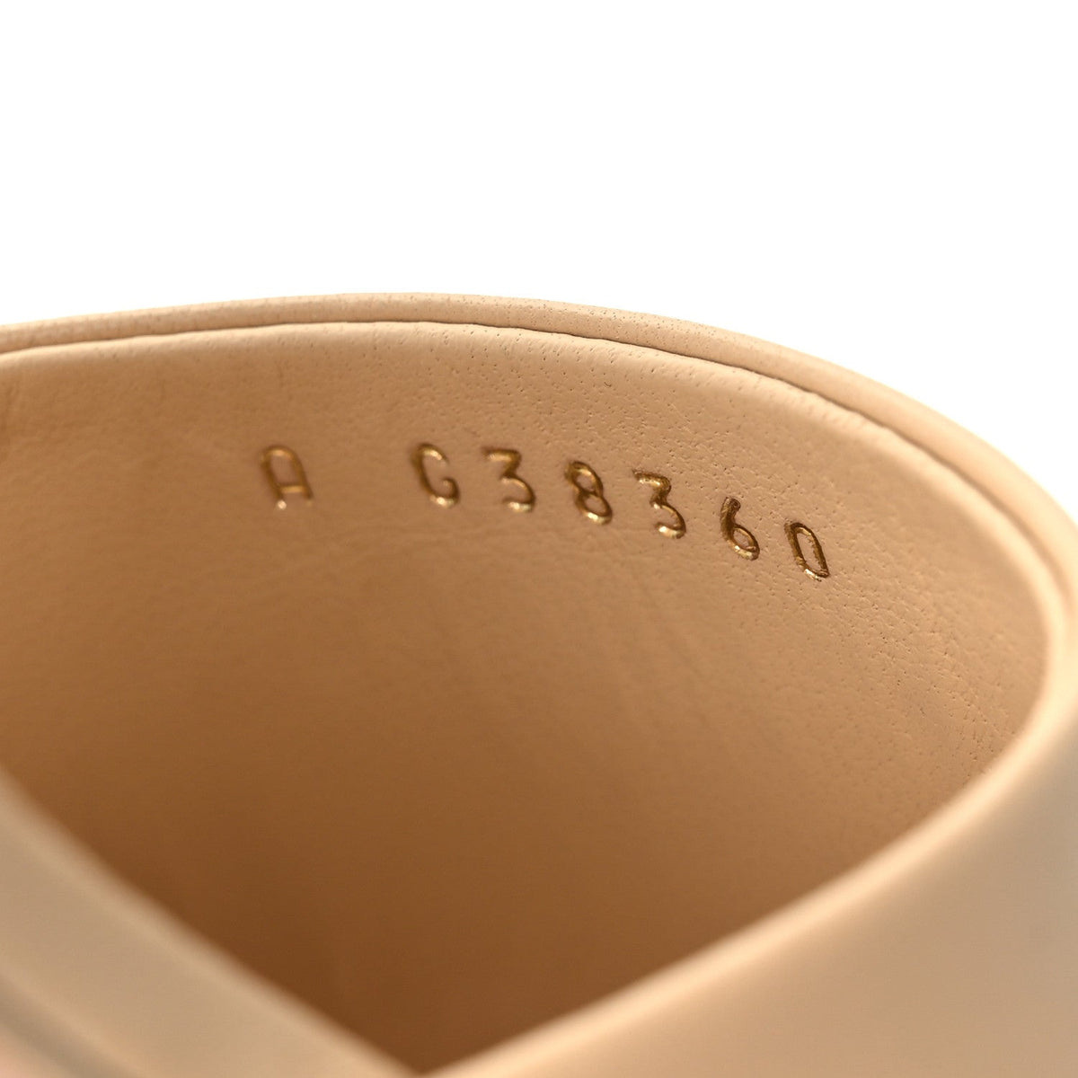 Lambskin Pearl CC Sandals 36 Beige