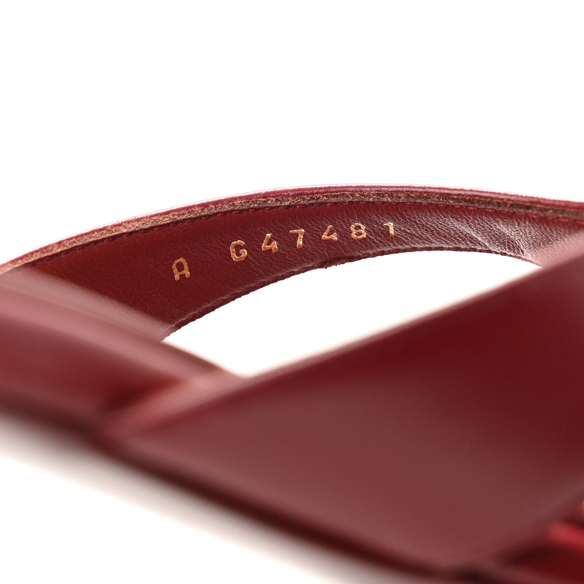 Lambskin CC Thong Sandals 39 Burgundy