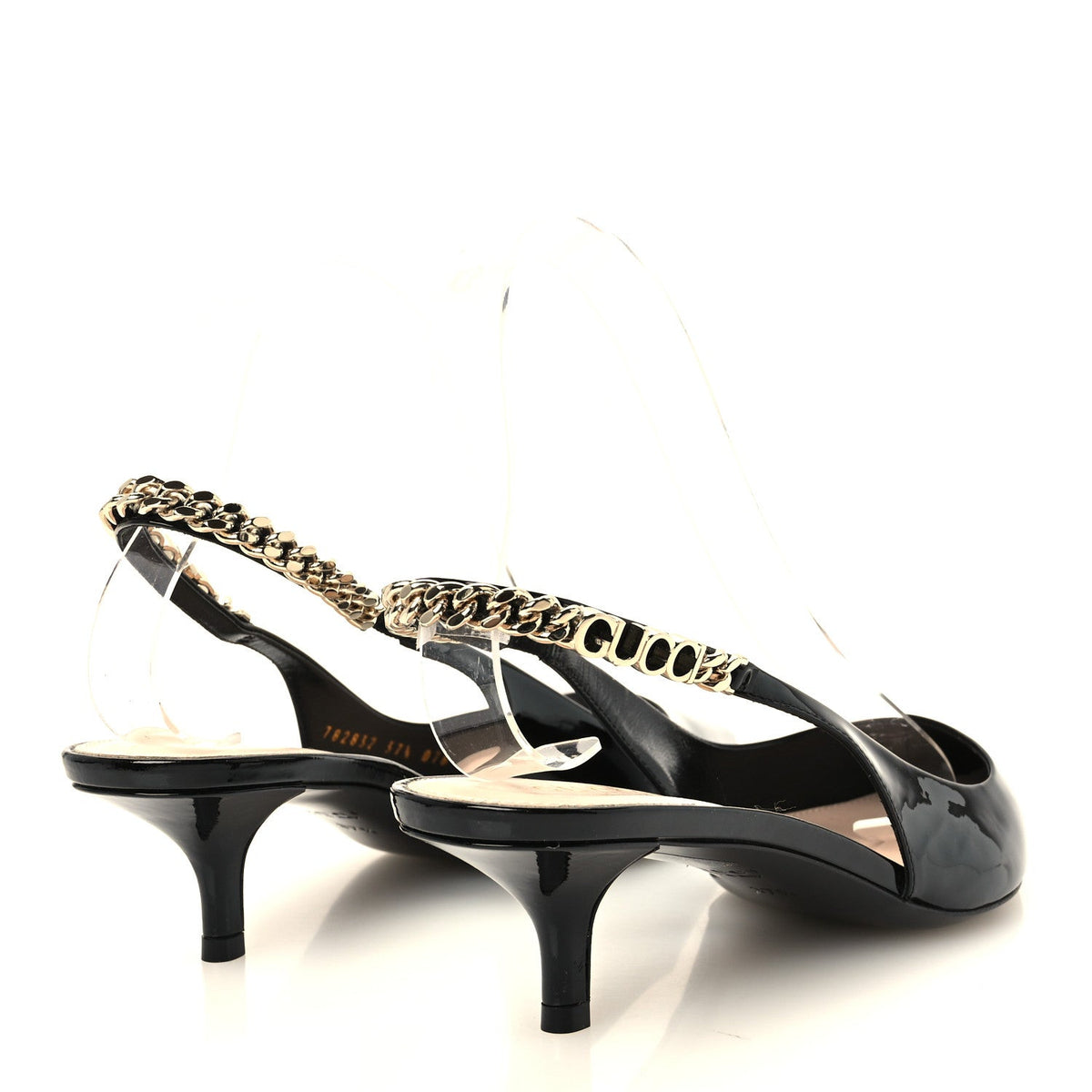 Patent Signoria 35mm Slingback Pumps 37.5 Black