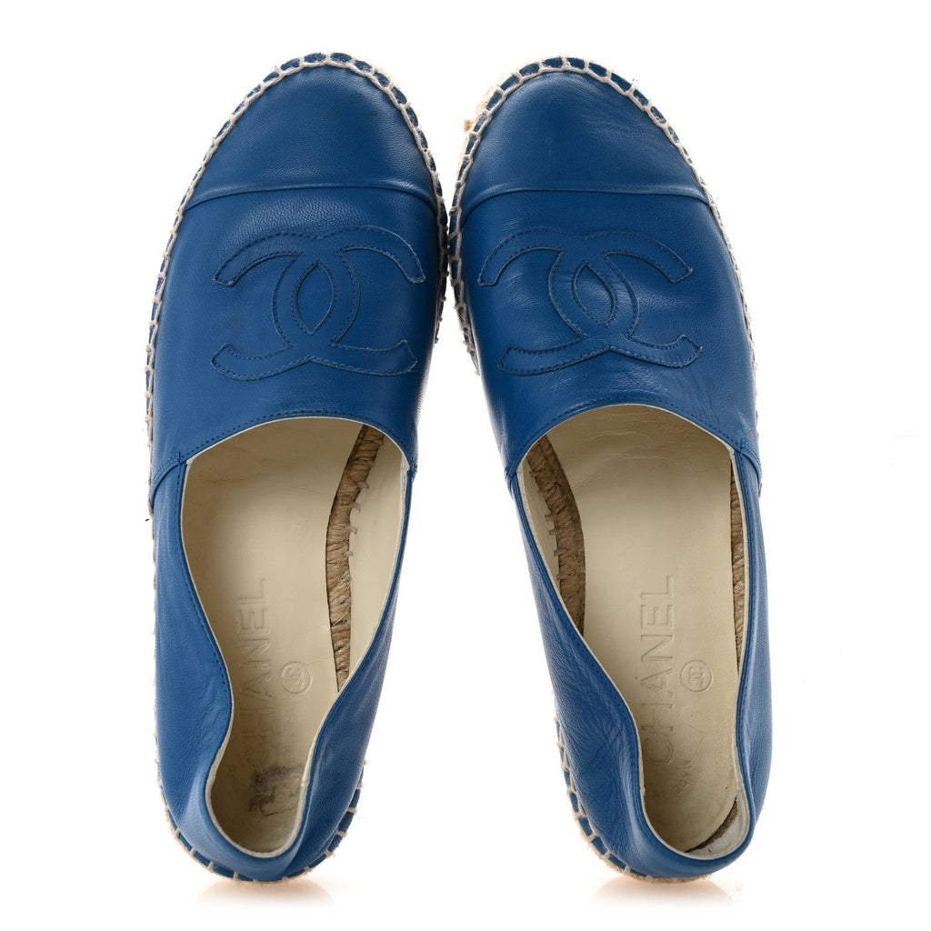 Lambskin CC Espadrilles 37 Blue