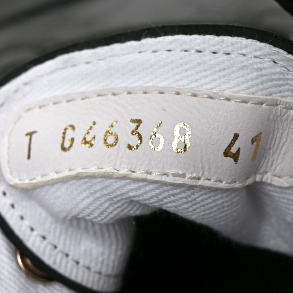 Lambskin Printed Logo Sneakers 41 Black