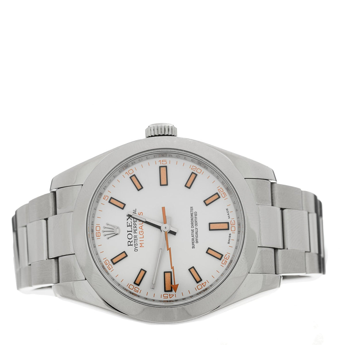 Stainless Steel 40mm Oyster Perpetual Milgauss Watch  White 116400