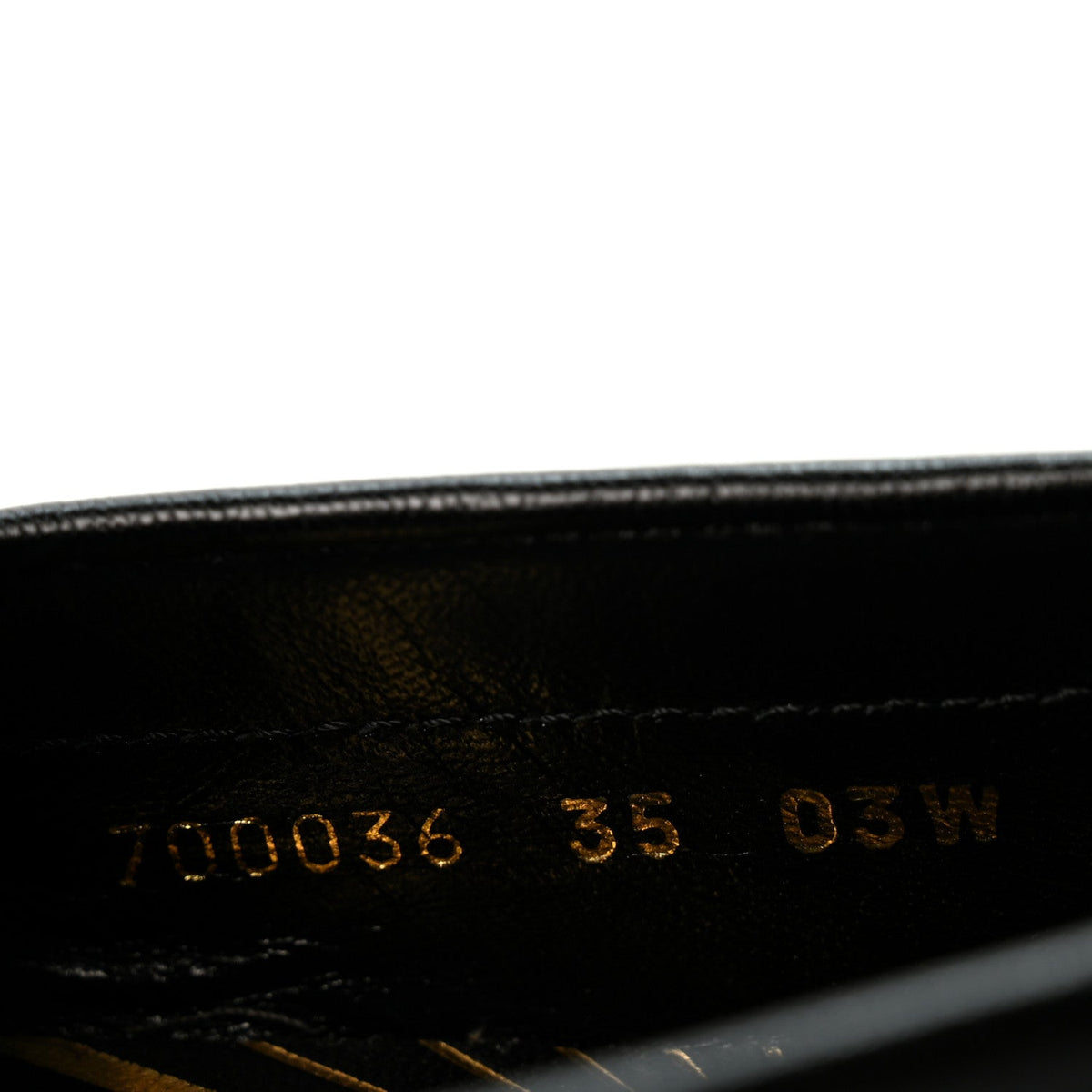 Goatskin Womens Logo 15mm Loafers 35 Black