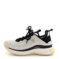 Suede Calfskin Nylon Grosgrain CC Sneakers 37.5 White