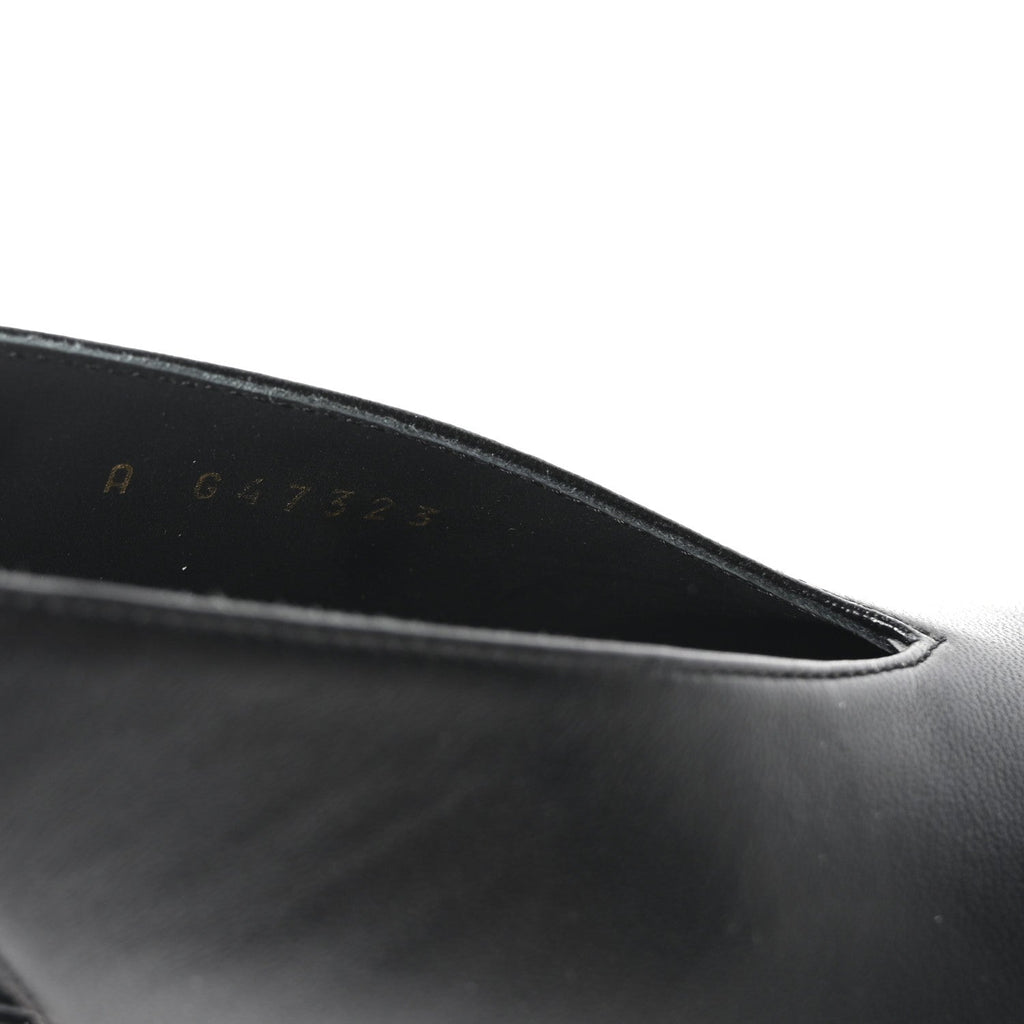 Lambskin Slingback Pumps 36.5 Black White