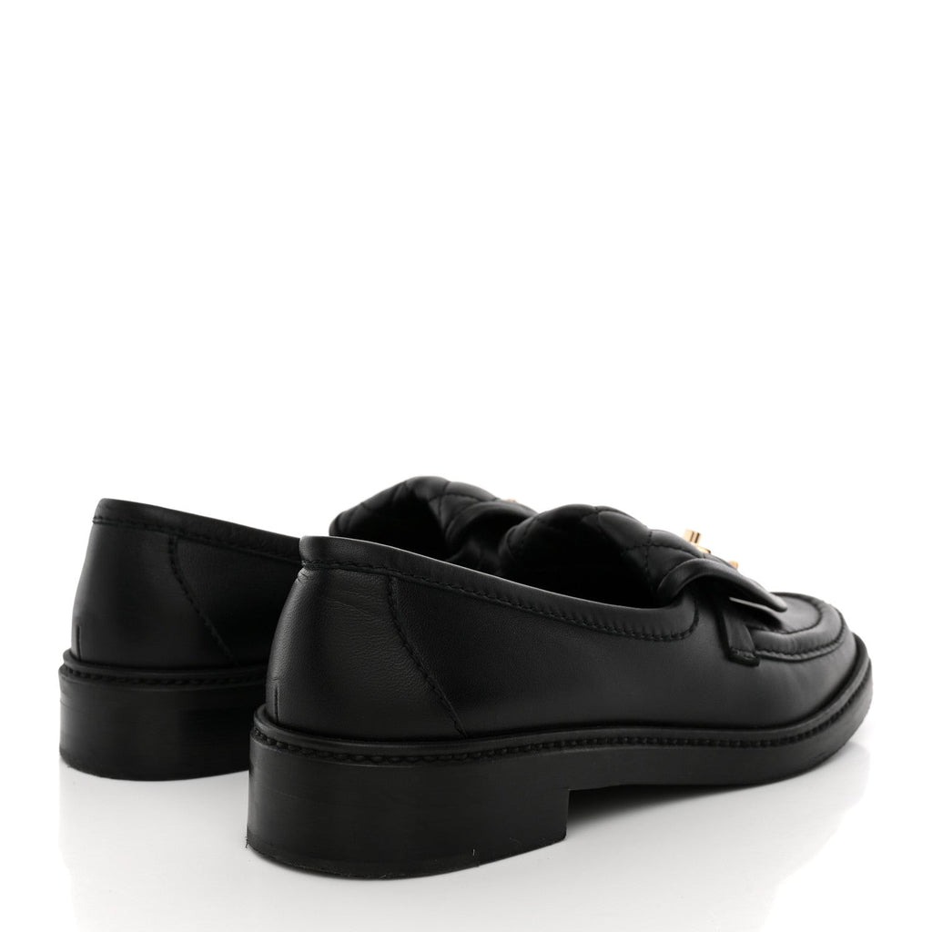 Lambskin Quilted CC Turnlock Loafers 37.5 Black 37.5 Black