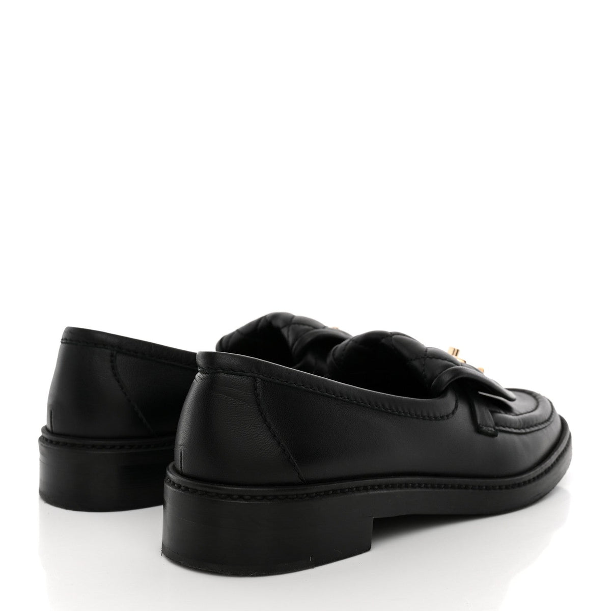 Lambskin Quilted CC Turnlock Loafers 37.5 Black 37.5 Black