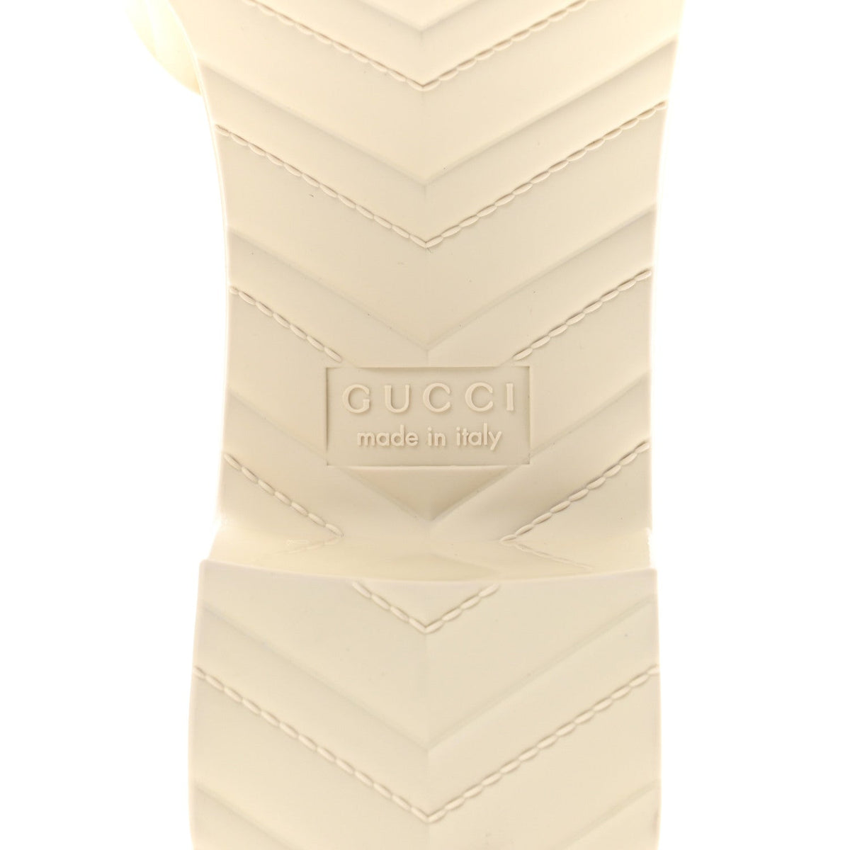 Rubber Gucci Logo Womens Platform 20/60mm Slide Sandals 40 Mystic White