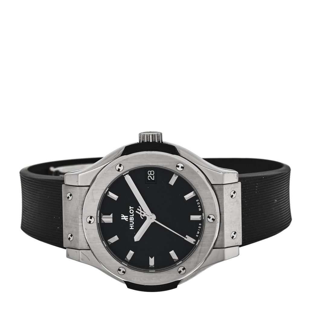 Titanium Rubber 33mm Classic Fusion Quartz Watch Black 581.NX.1171.RX