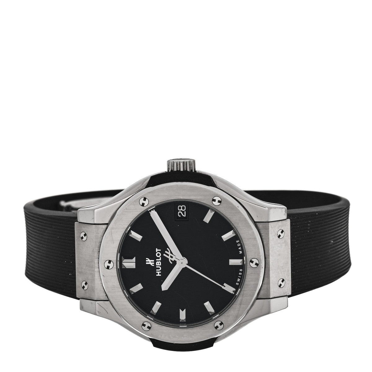 Titanium Rubber 33mm Classic Fusion Quartz Watch Black 581.NX.1171.RX