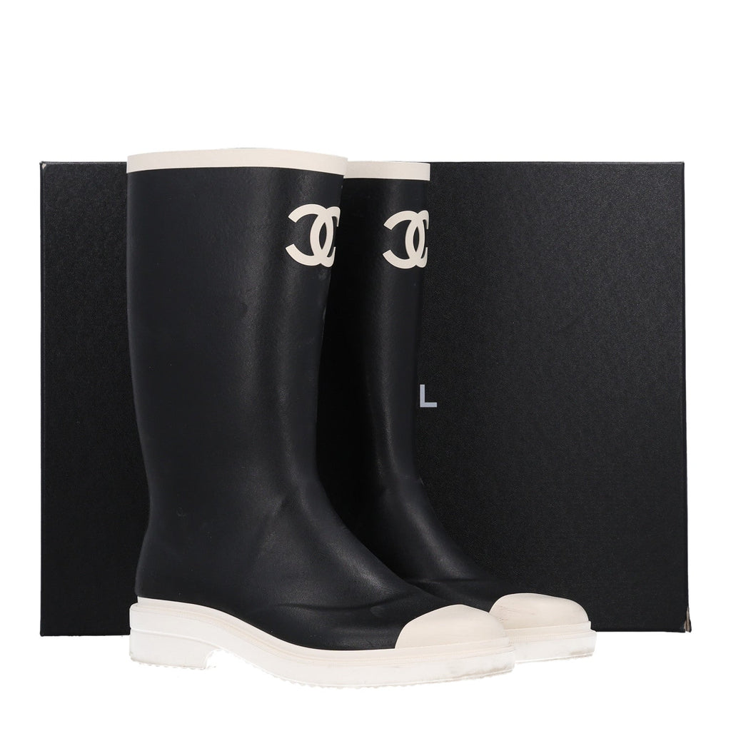 Caoutchouk CC High Boots 39 Black White