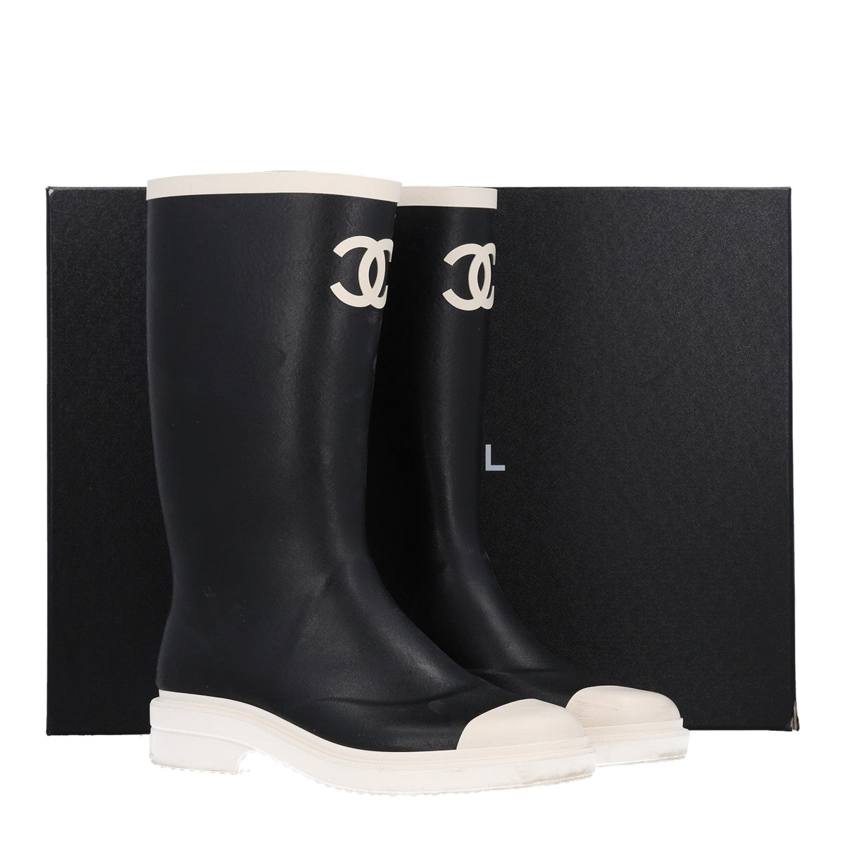 Caoutchouk CC High Boots 39 Black White