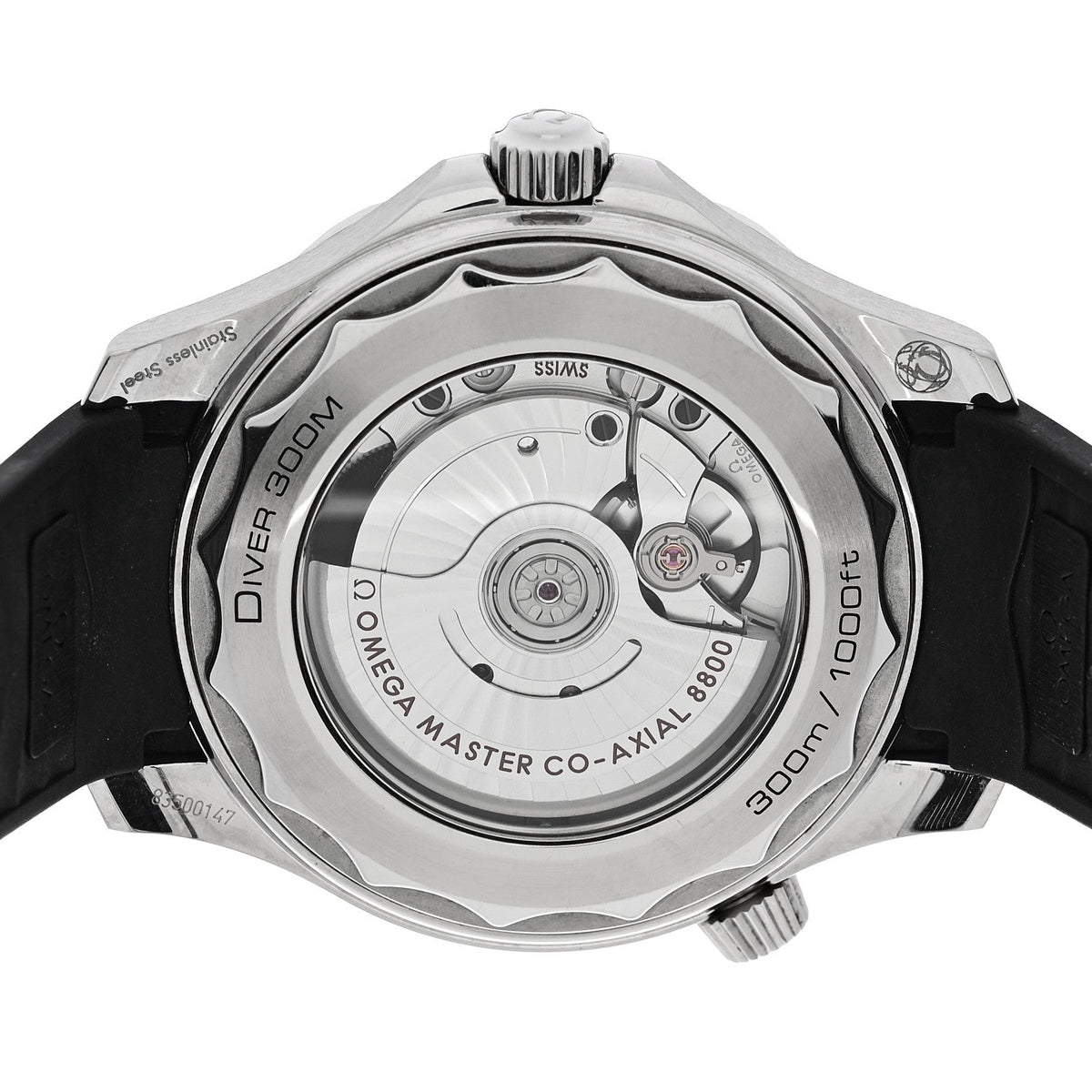 Stainless Steel Rubber 42mm Seamaster Diver 300M Co-Axial Master Chronometer Automatic Watch Black 210.32.42.20.01.001