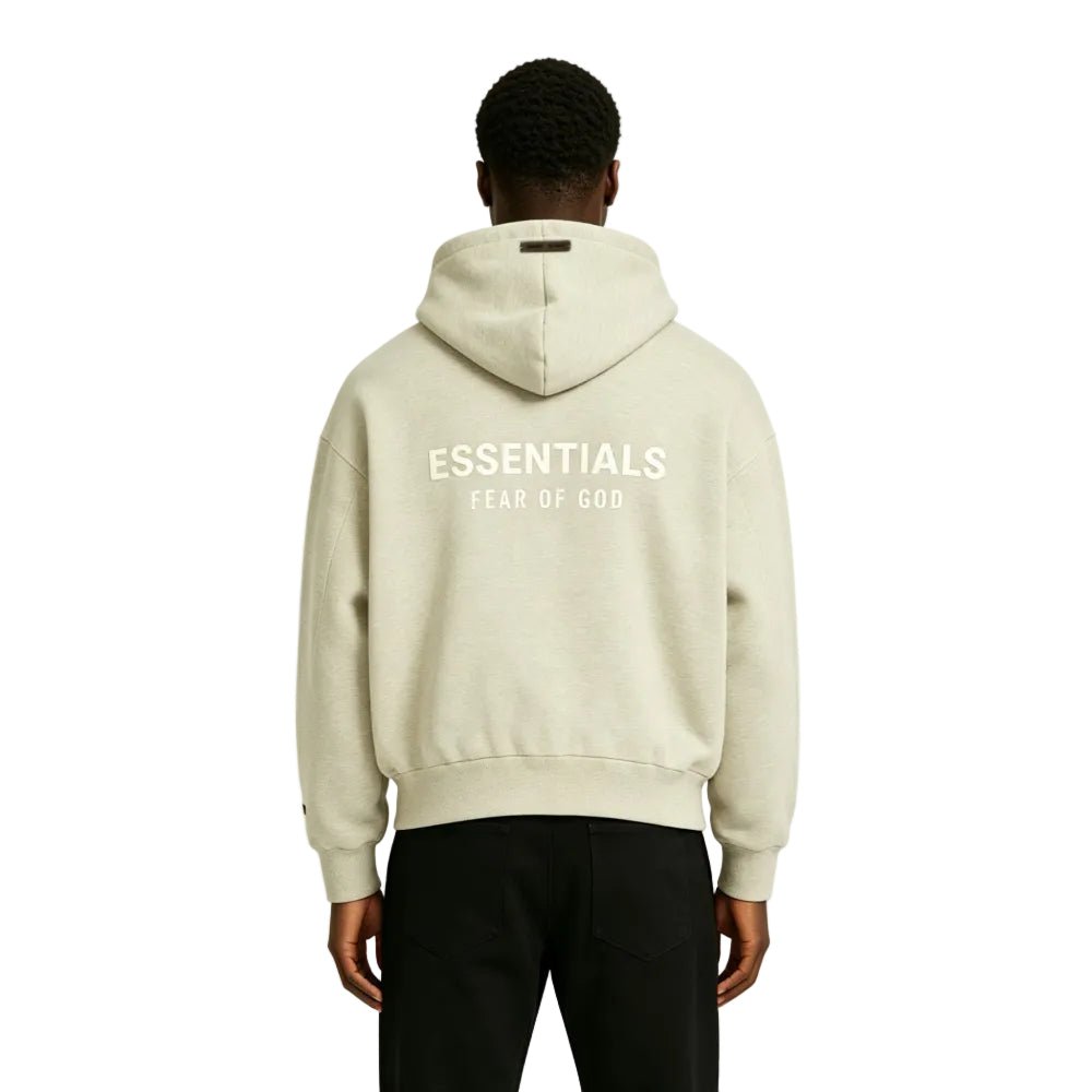 Fear of God Essentials Classic Full-Zip Hoodie Heather Stone