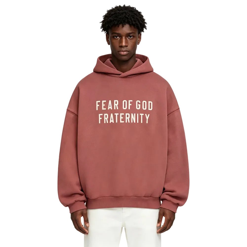 Fear of God Essentials Heavy Fleece Hoodie Crimson