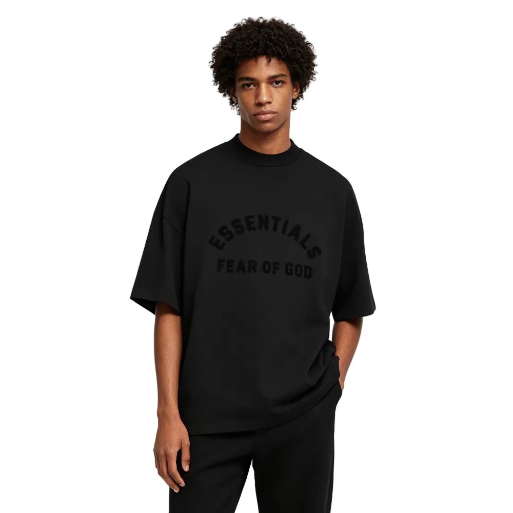 Fear of God Essentials Heavy Jersey Crewneck T-Shirt Jet Black