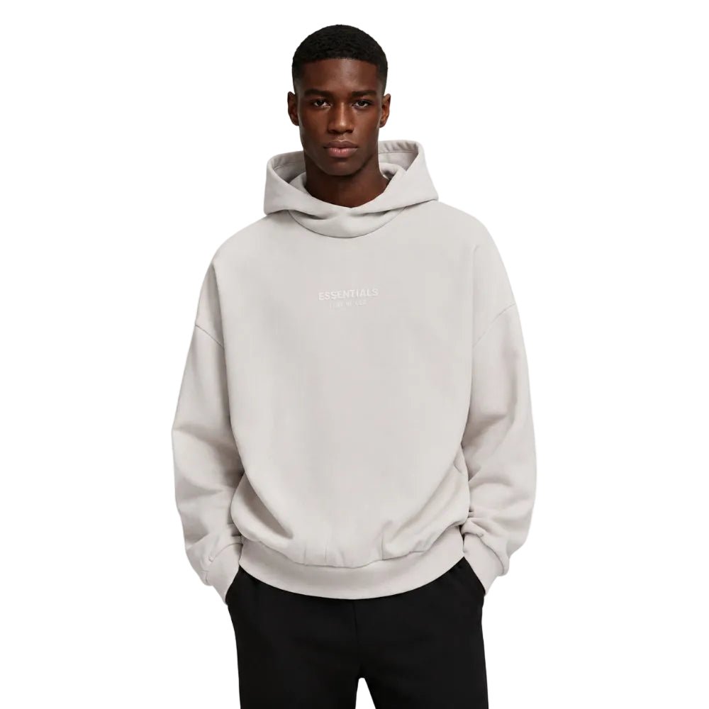 Fear of God Essentials Hoodie Silver Cloud