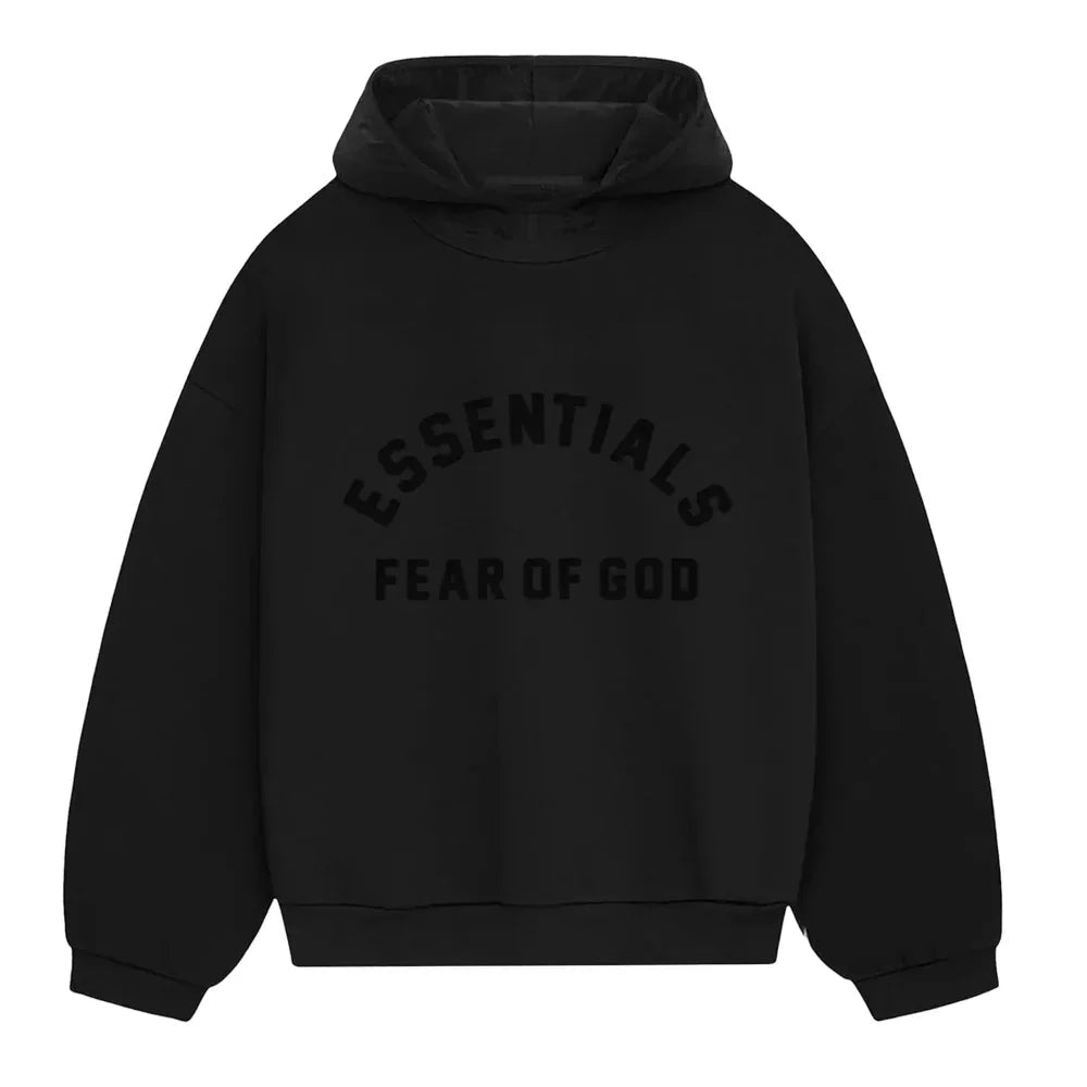 Fear of God Essentials Nylon Fleece Hoodie Jet Black