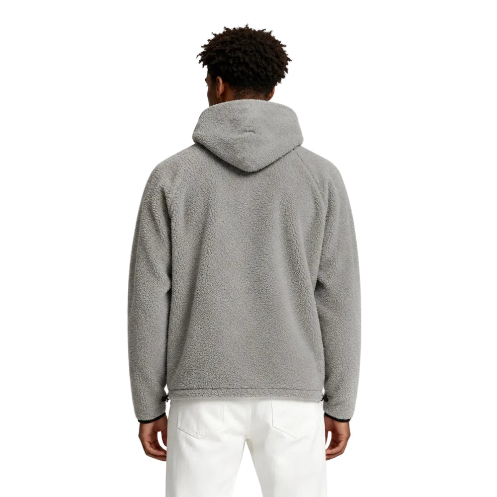 Fear of God Essentials Polar Fleece Half Zip Hoodie Dark Oatmeal