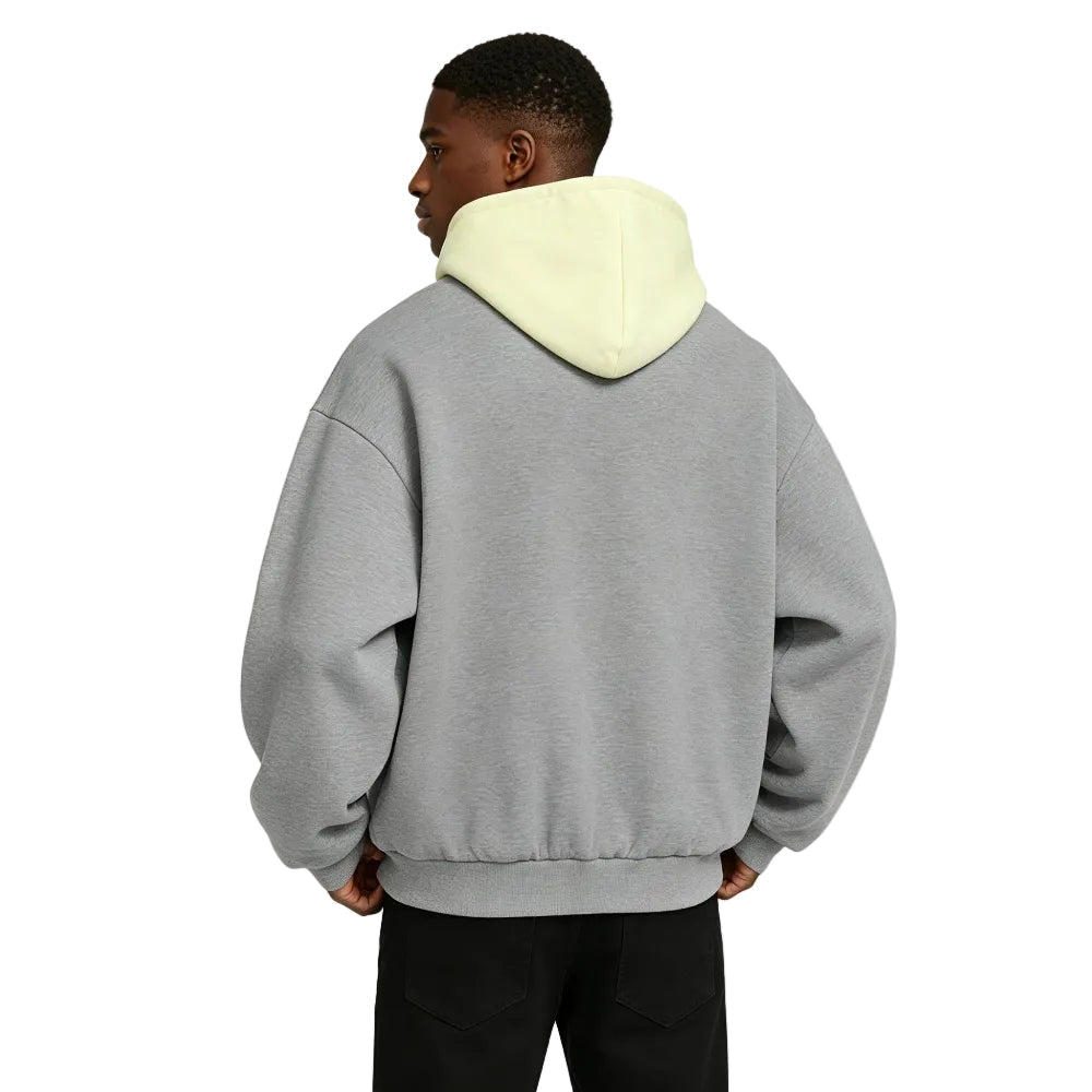Fear of God Essentials SS24 Nylon Fleece Hoodie Dark Heather Oatmeal Garden Yellow