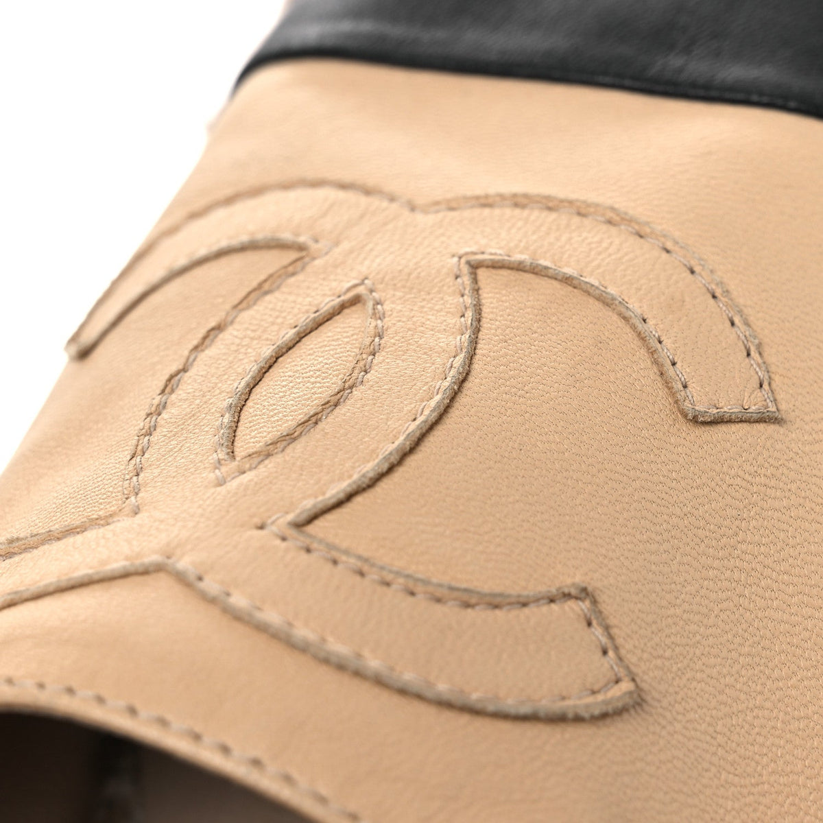 Lambskin CC Espadrilles 37 Beige Black