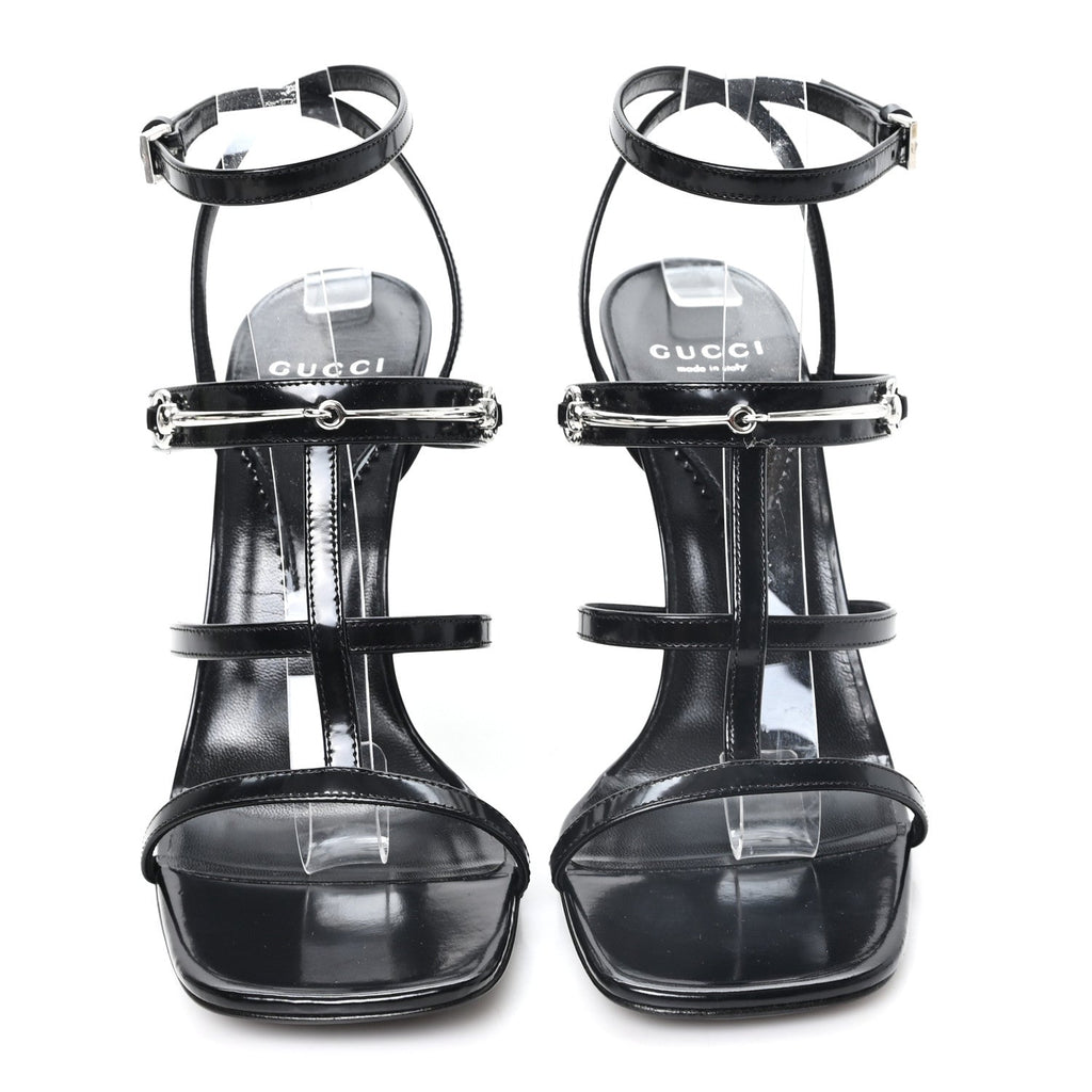 Nappa Regent Strappy Horsebit Sandals 39 Black